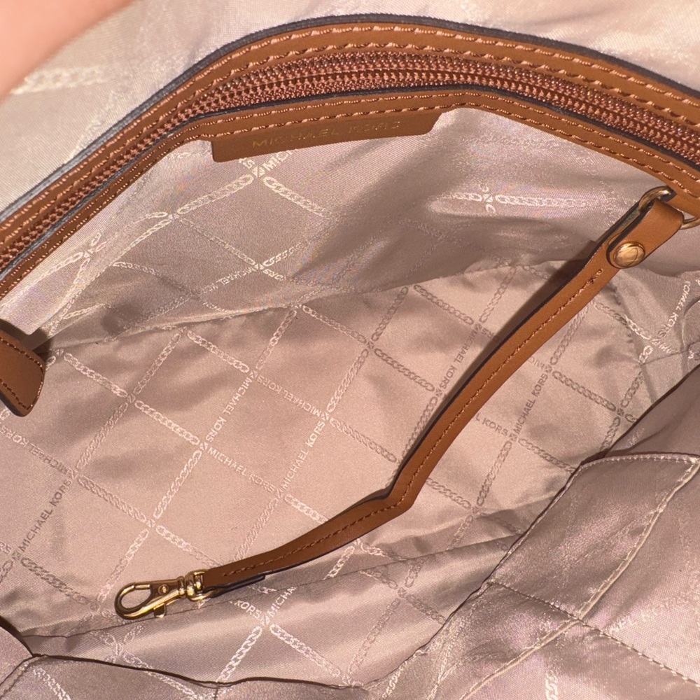 Michael Kors Sienna Brown Satchel with Gold Hardware - Picture 4 of 4